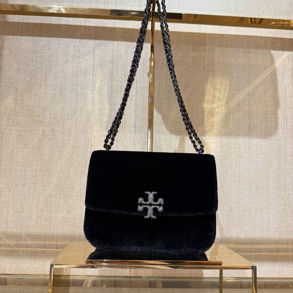 Tory Burch Britten Small Adjustable Shoulder Bag 177006 Black $750 - Picture 1 of 8